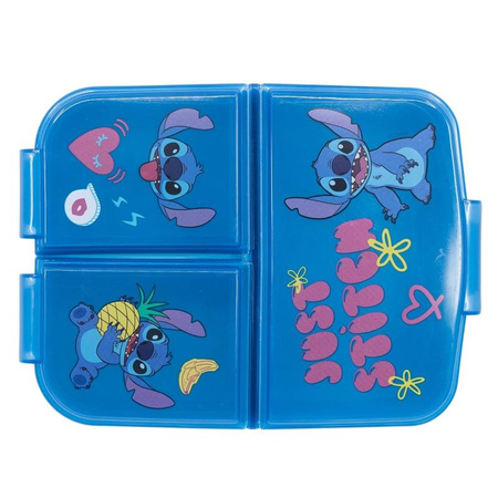 Disney Stitch - Reggeli / uzsonnás doboz rekeszekkel a Palms kollekcióból