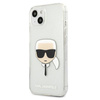 Karl Lagerfeld Karl's Head Glitter - iPhone 13 mini case (silver)