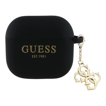 Guess Silicone 4G Charm - AirPods 4 Case (black)