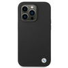 BMW Liquid Silicone Case Metal Logo - Coque pour iPhone 14 Pro Max (Noir)