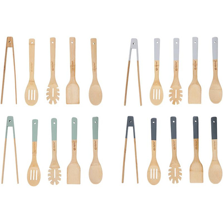 Alpina - Set of bamboo cooking utensils 5 pcs. (marine)