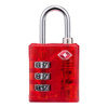 Dunlop - TSA combination lock for suitcase / luggage (Red)