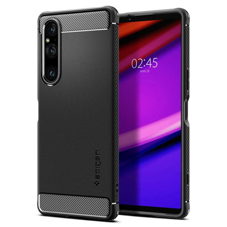 Spigen Rugged Armor - tok Sony Xperia 1 V készülékhez (fekete)