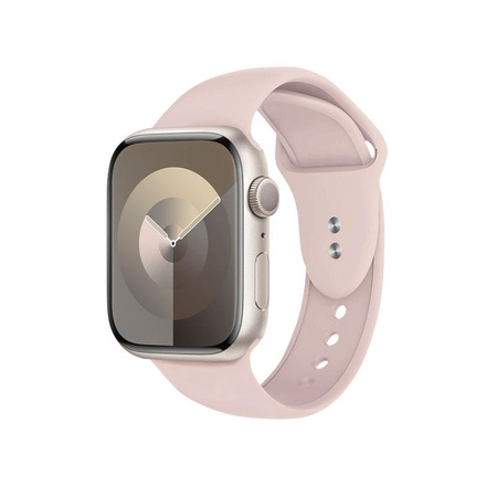 Crong Liquid - Řemínek pro Apple Watch 42/44/45/49 mm (pískově růžový)