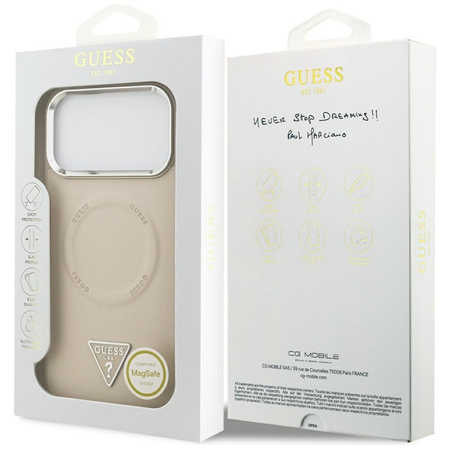 Guess Triangle Logo MagSafe - Case iPhone 17 Pro Max (Beige)