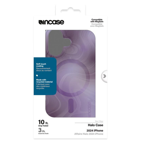 Incase Halo Case MagSafe - pouzdro pro iPhone 16 (Oil Slick Lilac)