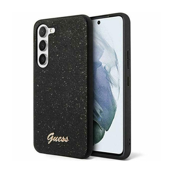 Guess Glitter Flakes Metal Logo Case - Samsung Galaxy S24+ (noir)