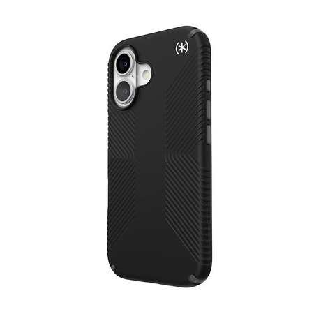 Speck Presidio2 Grip - pouzdro pro iPhone 16 (černé / břidlicově šedé / bílé)
