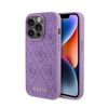 Guess Leather 4G Stamped - iPhone 15 Pro Case (violet)