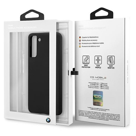 BMW Hardcase Silicone Signature Logo – Etui Samsung Galaxy S21+ (czarny)