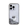 Karl Lagerfeld Liquid Glitter Choupette - pouzdro pro iPhone 15 Pro Max (průhledné)