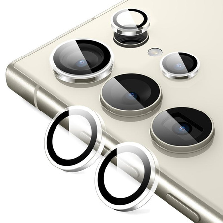 Crong Lens Ring - Verre trempé pour l'objectif de l'appareil photo du Samsung Galaxy S24 Ultra (transparent)