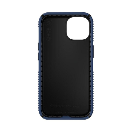 Speck Presidio2 Grip - Anti-Rutsch-Hülle für iPhone 14 / iPhone 13 (Küstenblau / Schwarz / Weiß)