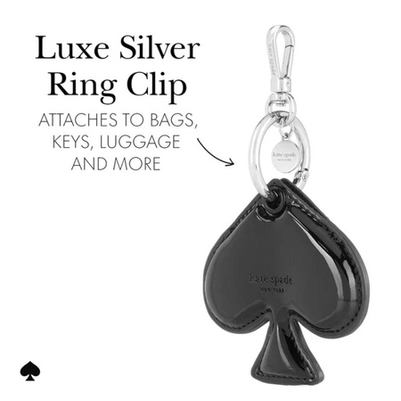 Brelok Kate Spade New York do AirTag – czarny, z logo marki, eleganckie wykończenie