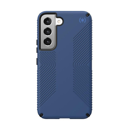 Speck Presidio2 Grip - Étui pour Samsung Galaxy S22 avec revêtement MICROBAN (bleu côtier/bleu tempête)