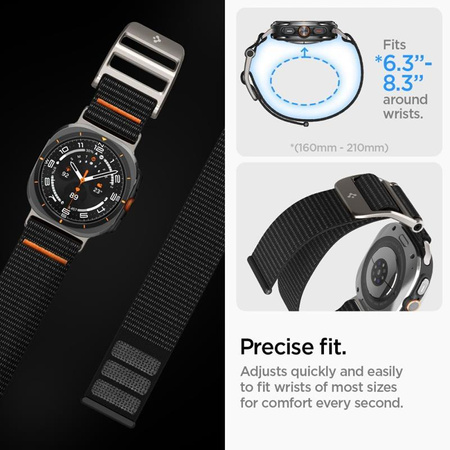 Spigen DuraPro Flex - řemínek pro Samsung Galaxy Watch Ultra 47 mm (černý)