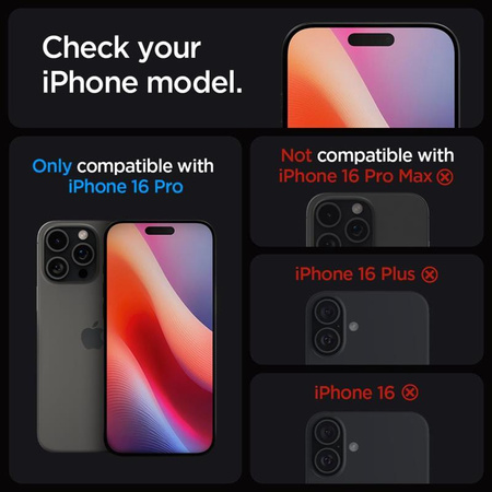 Spigen GLAS.TR EZ FIT 2er-Pack - gehärtetes Glas für iPhone 16 Pro 2 Stück