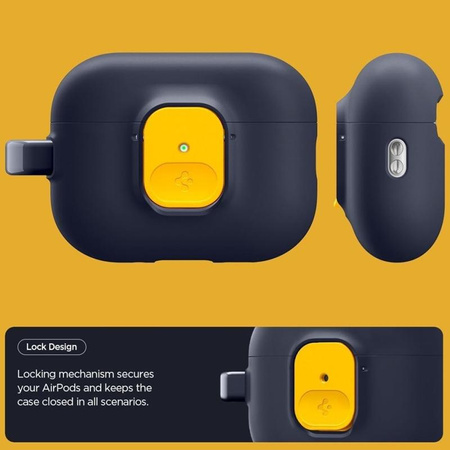 ETUI DO AIRPODS PRO 3 SPIGEN NANO ORYGINALNE GRANATOWE CASE NA SŁUCHAWKI