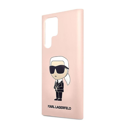 Karl Lagerfeld Silicone NFT Ikonik - pouzdro pro Samsung Galaxy S23 Ultra (růžové)