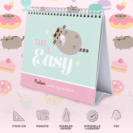Pusheen - 2022 desk calendar from the Foodie collection
