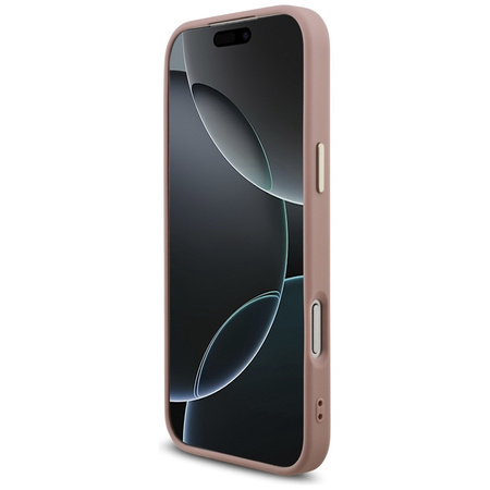 Guess Fixed Glitter Big 4G Metal Frame - Case iPhone 17 Pro Max (pink)