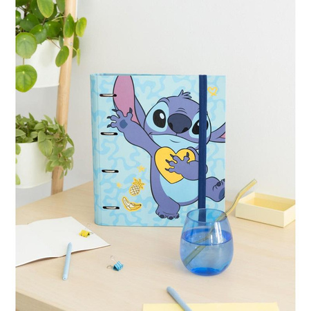 Disney Stitch - Raccoglitore A4 della collezione Tropical (4 anelli, elastico)