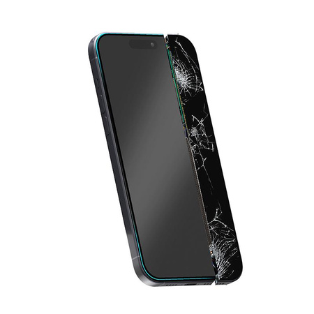 Crong Nano Glass - Bruchsicheres Hybridglas für das iPhone 16 Plus / 15 Plus