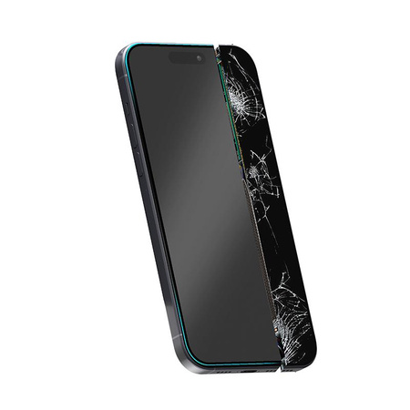Crong 7D Nano Flexible Glass - Törésálló 9H hibrid üveg teljes képernyőre iPhone 14 / iPhone 13 / iPhone 13 Pro készülékhez