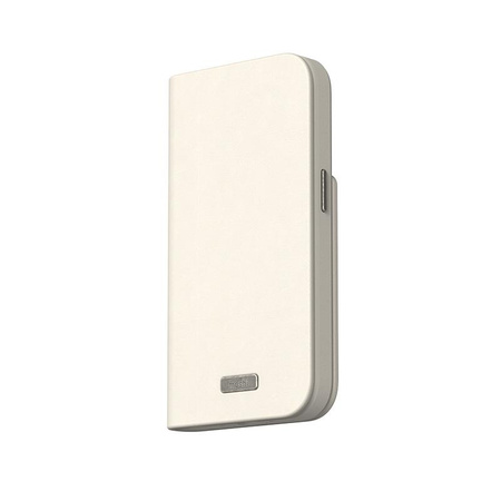 Moshi Overture MagSafe - Étui 3-en-1 en cuir pour iPhone 15 Pro (Eggnog White)