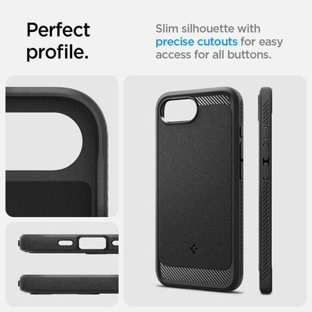 Spigen Rugged Armor Mag MagSafe - Case for iPhone 16e (Matte Black)