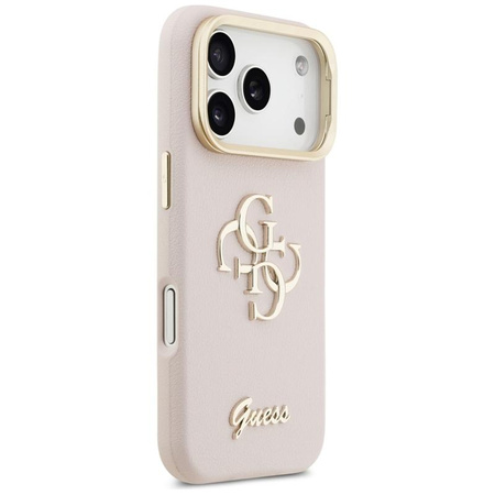 Guess Grained Big 4G & Stand Camera - Hülle iPhone 17 Pro (rosa)
