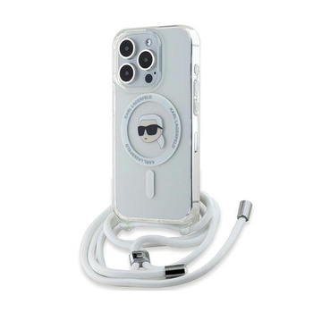 Karl Lagerfeld Crossbody IML Karl Head MagSafe - iPhone 15 Pro Max Case (Transparent)