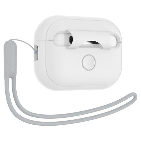 Spigen Silicone Fit Strap - Hülle für Apple AirPods Pro 1 / 2 (Weiß / Grau)