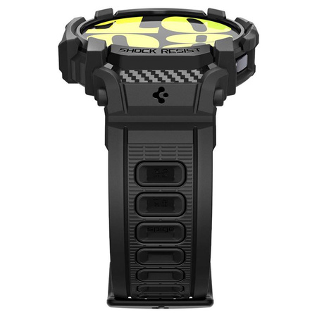 Spigen Rugged Armor Pro - Pánt + tok Samsung Galaxy Watch 7 44 mm-es órához (matt fekete)