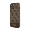 Guess 4G Bottom Stripe Collection - Coque pour iPhone 13 (marron)