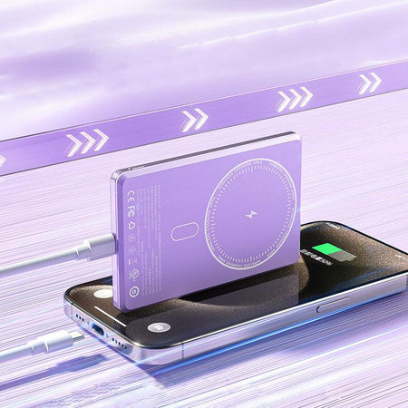 WEKOME WP-30 Mecha Series Ultra Thin - Induktions-Powerbank 5000 mAh Schnelllade-PD 20W MagSafe (Tarnfarbe)