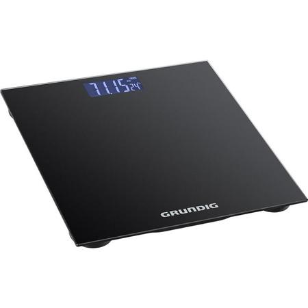 Grundig - Elektroniczna waga łazienkowa, szklana, do 180 kg (czarny)