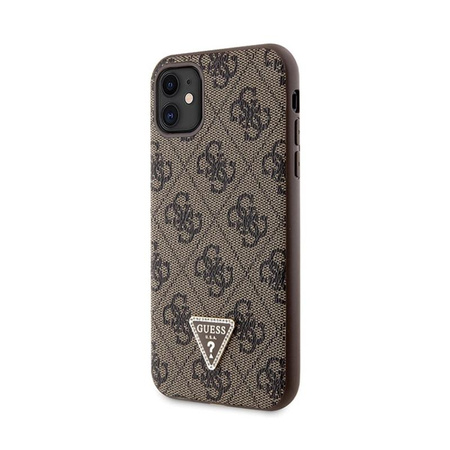 Guess Crossbody 4G Metal Logo - Coque iPhone 11 (marron)