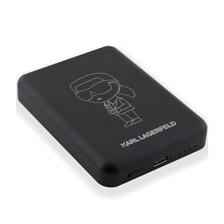 Karl Lagerfeld NFT Outline Ikonik MagSafe - Induction Power Bank 5000 mAh 15W MagSafe (black)