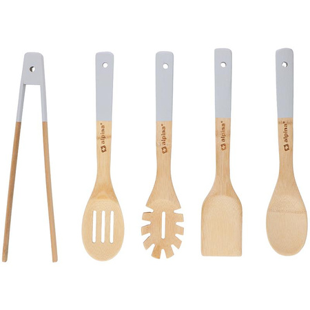 Alpina - Set of bamboo cooking utensils 5 pcs.