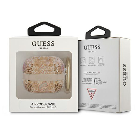 Guess Paisley Strap - Airpods 3 Case (Gold)