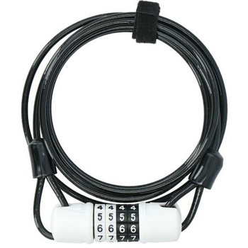 Dunlop - Bicycle cable lock with combination (Black)