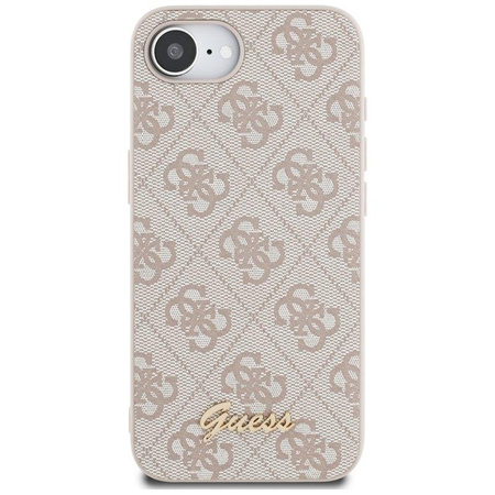 Guess 4G Script Logo MagSafe - tok iPhone 16e készülékhez (rózsaszín)