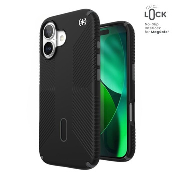 Speck Presidio2 Grip ClickLock & MagSafe - iPhone 17 Tasche (Schwarz / Schiefergrau / Weiß)
