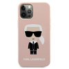Karl Lagerfeld Fullbody szilikon ikonikus - iPhone 12 / 12 Pro tok (világos rózsaszín)