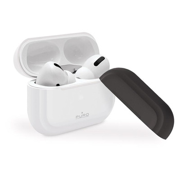 Étui PURO ICON - Étui Airpods Pro avec housse supplémentaire (blanc + capuchon blanc + capuchon gris foncé)