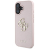 Guess Genarbtes Großes 4G Logo Kleines Klassisches Logo - Hülle für iPhone 16 (rosa)