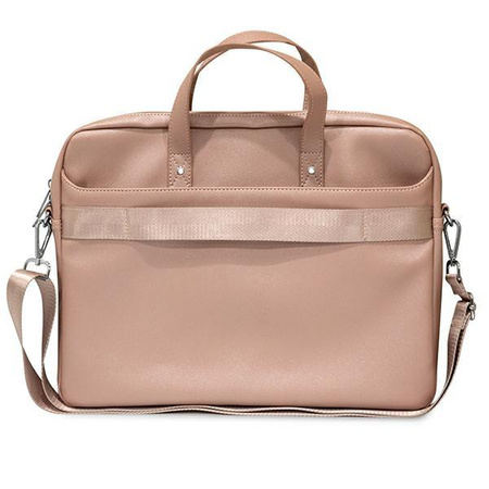 Guess Saffiano háromszög logós számítógépes táska - 16" notebook táska (rózsaszín)