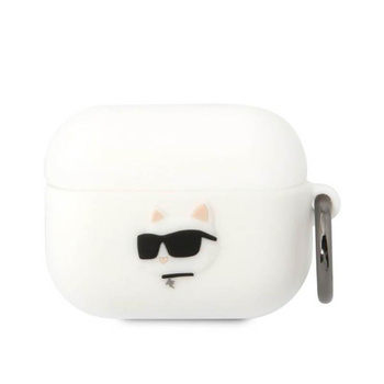 Karl Lagerfeld szilikon NFT Choupette Head 3D - AirPods Pro tok (fehér)