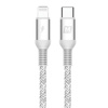 Momax Elite link - Kabel von USB-C (Power Delivery Schnellladung 3A) auf Lightning MFi 1,2 m (Silber)